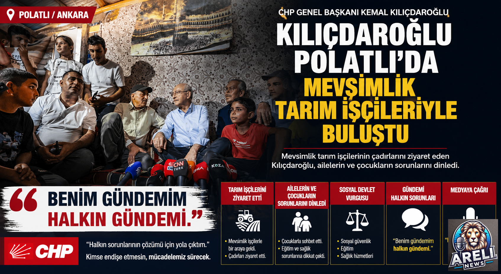 Kemal Kılıçdaroğlu Ankara'da Mevsimlik Tarım İşçileriyle Buluştu