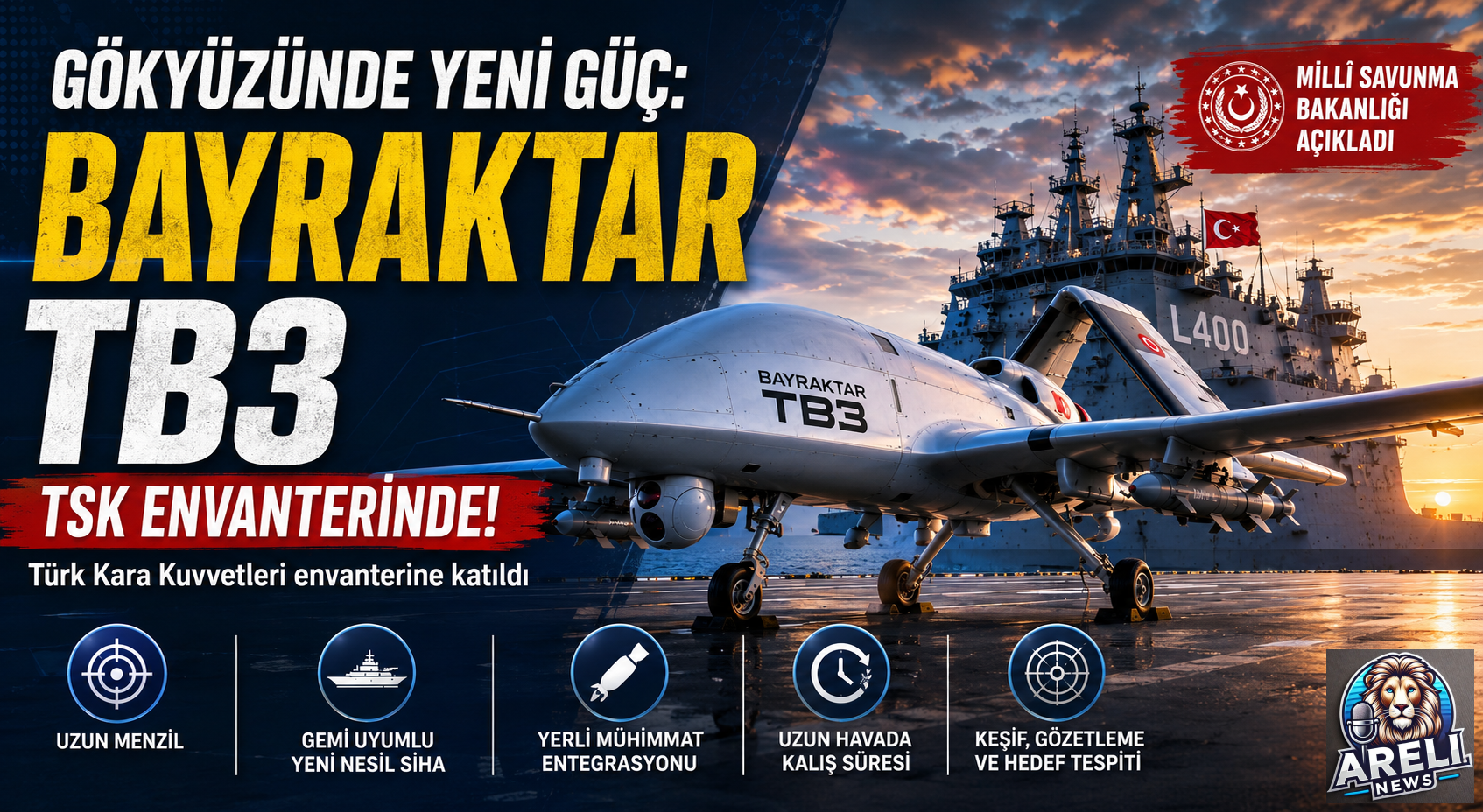 Bayraktar TB3 Türk Kara Kuvvetleri Envanterinde: