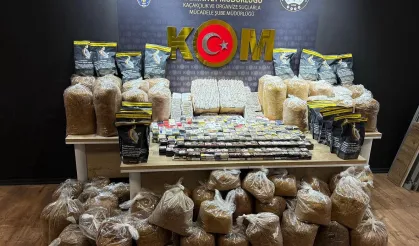 Kahramanmaraş’ta kaçakçılık operasyonu: 1.400 paket sigara ve 280 kilo tütün ele geçirildi