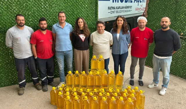 İzmit'te 335 litre yağ Aşevi’ne teslim edildi
