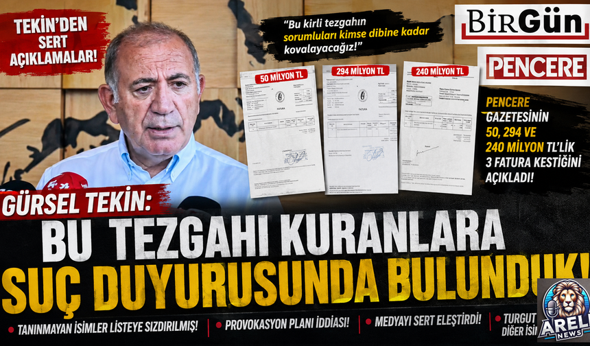 Gürsel Tekin'den sert açıklamalar: “Bu tezgâhı kuranlar hakkında suç duyurusunda bulunduk”